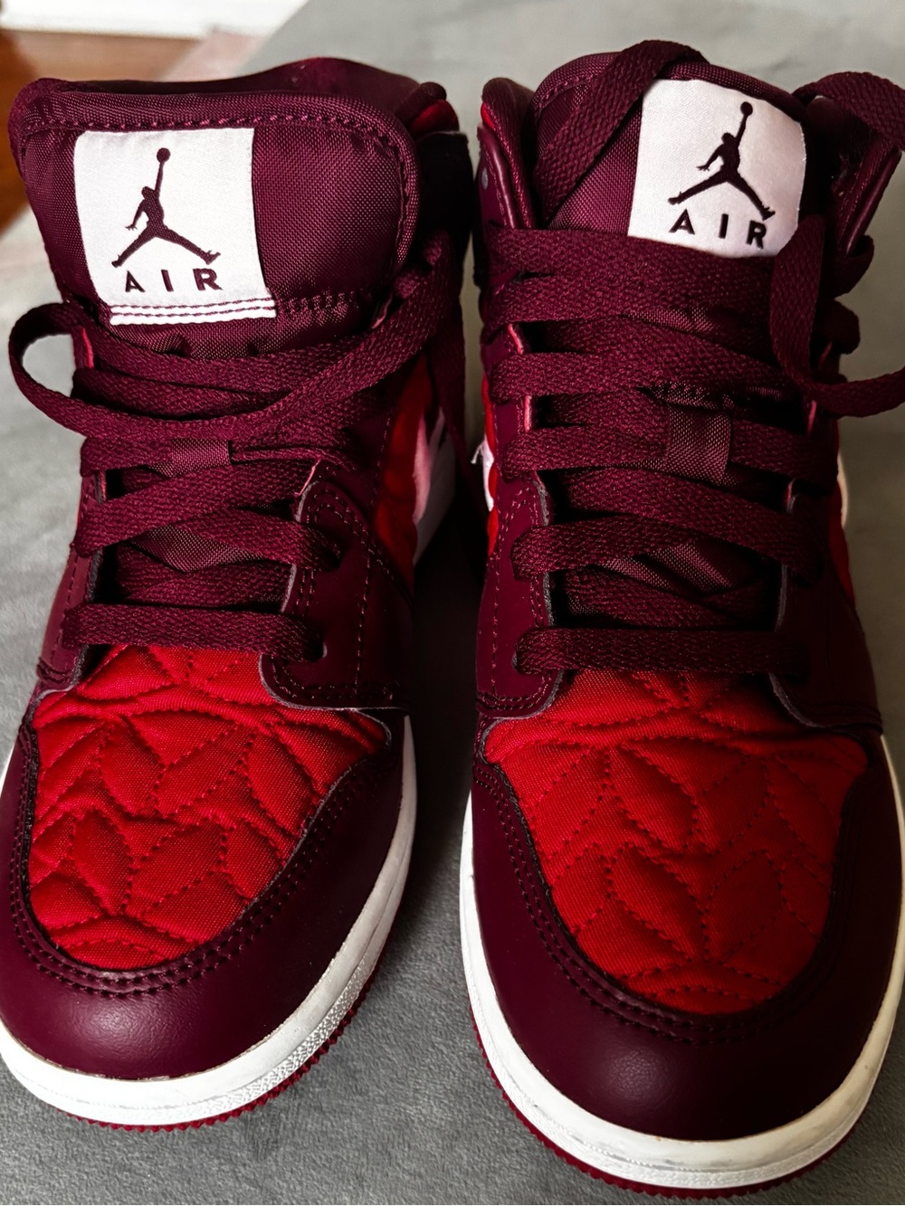 Jordan Mid-Top Sneakers in Burgundy and Red